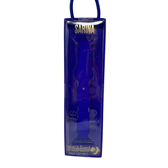 SARINA SILICONE SPIRIT BAND FOR APPLE WATCH 38/40mm ROYAL BLUE NEW IN PACKAGE - Picture 2 of 6